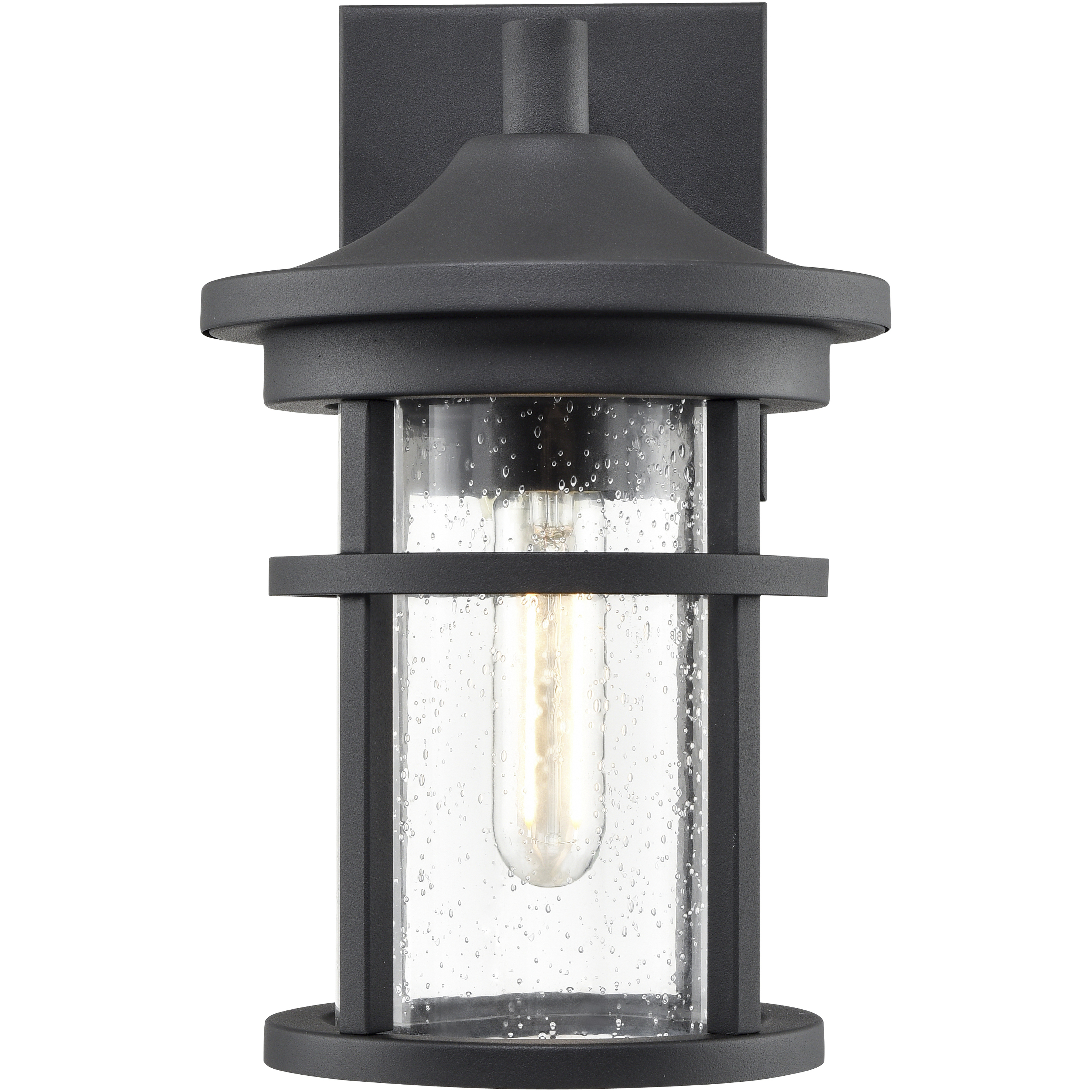 Namath 1 Light 11.25 inch Textured Black Outdoor Wall Sconce